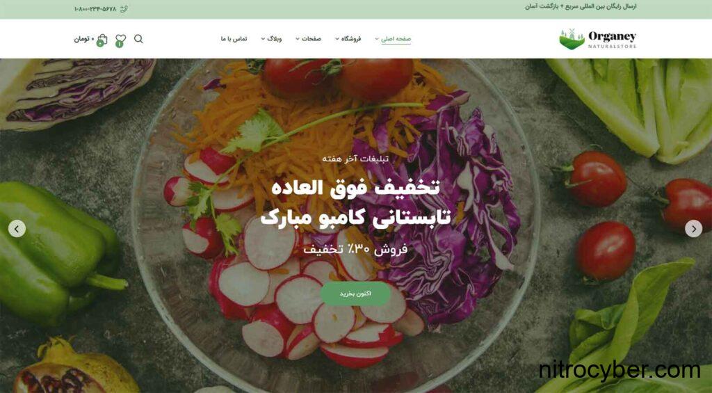 طراحی سایت سوپرمارکت 35 organey1 1024x565 1